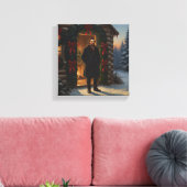 Warm Welcome: Eastman Johnson Holiday Glow Canvas Afdruk (Insitu (Woonkamer))