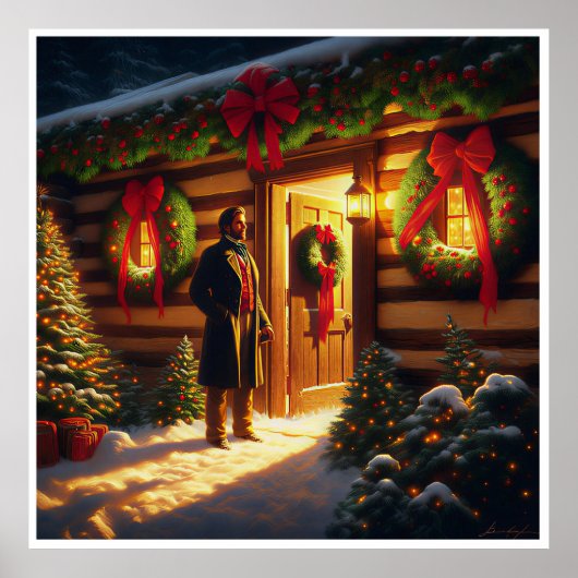 Warm Welcome: Eastman Johnson Holiday Glow Poster (Voorkant)