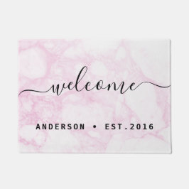 Warm Welkom | Moderne kalligrafie op maat Deurmat