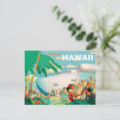 Warm welkom vanuit Hawaii, vliegreizen Briefkaart (Staand voorkant)