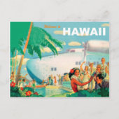 Warm welkom vanuit Hawaii,  vliegreizen Briefkaart (Voorkant)