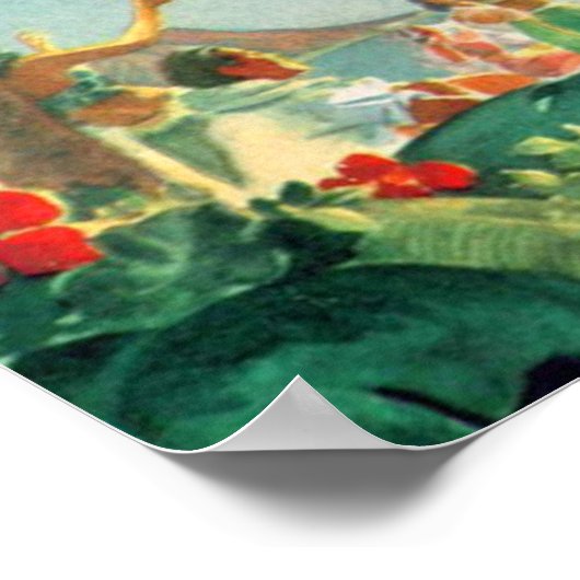 Warm welkom vanuit Hawaii,  vliegreizen Poster (Hoek)