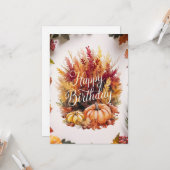  Warm Wens Herfst Herfst Gelukkige Verjaardag Kaart (Voorkant / Achterkant in situ)