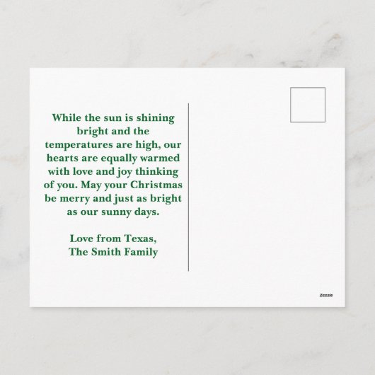 Warm Wens Schattigee Kerstman Cactus Feestdagenkaart (Achterkant)