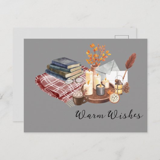 Warm wensen aanpasbaar briefkaart (Voorkant / Achterkant)