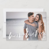 Warm Wensen Paar Foto Kerst Kaart (Voorkant)