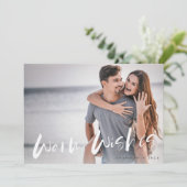 Warm Wensen Paar Foto Kerst Kaart (Staand voorkant)