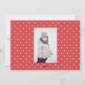 Warm wenst deze feestdag met 1-foto rood feestdagenkaart (Achterkant)