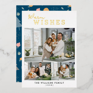 Warm wil 3 Foto Collage Folie Feestdagenkaart