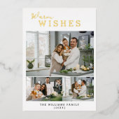 Warm wil 3 Foto Collage Folie Feestdagenkaart (Voorkant)