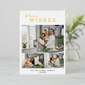 Warm wil 3 Foto Collage Folie Feestdagenkaart (Staand Voorkant)