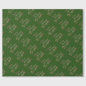 Warm wil Eid al-Fitr Green Gold Typografie Cadeaupapier (Vlak)