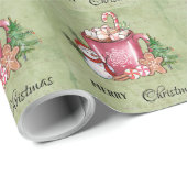 Warm Winter Beker Kerstmis Prettig Kerstfeest Cadeaupapier (Rol Hoek)