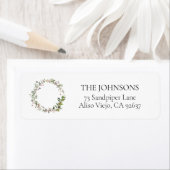 Warm Winter Berry Wreatreturn Address Label (Insitu)