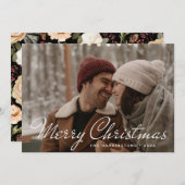 Warm Winter Bloemen Foto Feestdagenkaart (Voorkant / Achterkant)