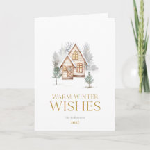 Warm Winter Cottage Kerstkaart