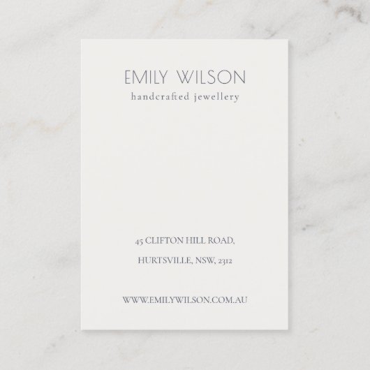 Warm Winter Festive Foliage 2 Logo Earning Display Visitekaartje (Achterkant)