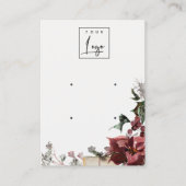 Warm Winter Festive Foliage 2 Logo Earning Display Visitekaartje (Voorkant)