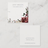 Warm Winter Festive Foliage Band Ketting Display Vierkante Visitekaartje (Voorkant / Achterkant)