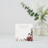 Warm Winter Festive Foliage Band Ketting Display Vierkante Visitekaartje (Staand voorkant)