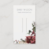 Warm Winter Festive Foliage Bow Hair Clip Display Visitekaartje (Voorkant)