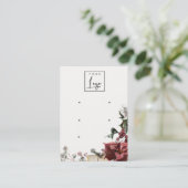 Warm Winter Festive Foliage Logo 3 Aardscherm Visitekaartje (Staand voorkant)