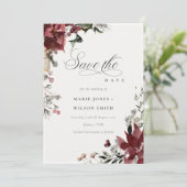 Warm Winter Festive Foliage Save the Date Kaart (Staand voorkant)