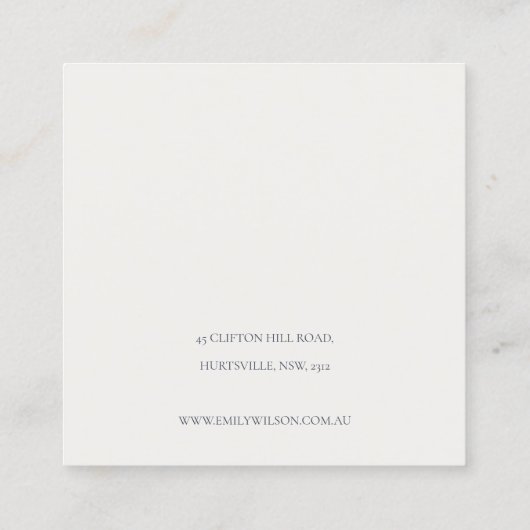 Warm Winter Festive Foliage Stud Earning Display Vierkante Visitekaartje (Achterkant)