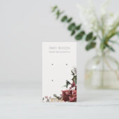 Warm Winter Festive Foliage Stud Earning Display Visitekaartje (Staand voorkant)