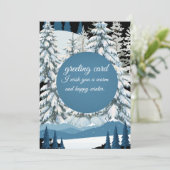 Warm Winter Greeting Card Cozy Elegant Design Kaart (Staand voorkant)