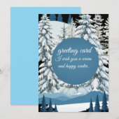 Warm Winter Greeting Card Cozy Elegant Design Kaart (Voorkant / Achterkant)
