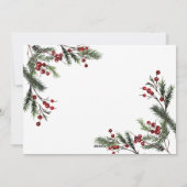 Warm Winter Pine Berry Natural Botanicals 4 Foto Feestdagenkaart (Achterkant)