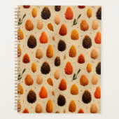 Warm winter pinecones patroon planner (Voorkant)