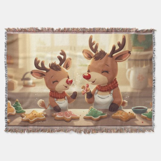  “Warm Winter Reindeer Snuggle Blanket” Deken (Voorkant)