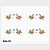 "Warm Winter Waterverf: Citrus & Cookies" Rechthoekige Sticker (Vel)