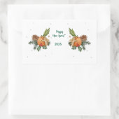 "Warm Winter Waterverf: Citrus & Cookies" Rechthoekige Sticker (Tas)