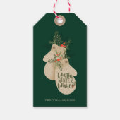 Warm Winter WEERT feestelijke kerstmis Cadeaulabel (Voorkant)