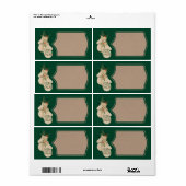 Warm Winter WEERT feestelijke kerstmis Etiket (Full Sheet)