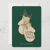 Warm Winter WEERT feestelijke kerstmis Feestdagenkaart (Voorkant)