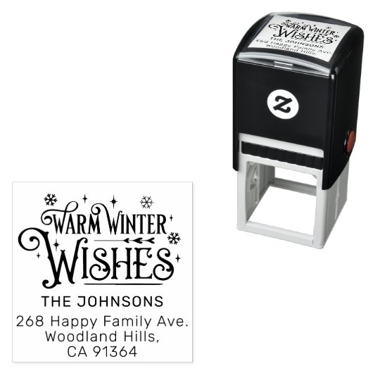 Warm Winter Wensen retouradres Zelfinktende Stempel (In situ)