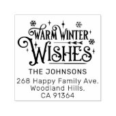 Warm Winter Wensen retouradres Zelfinktende Stempel (Design)