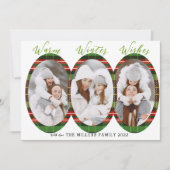 Warm Winter Wishes 3 Foto Collage Feestdagenkaart (Voorkant)