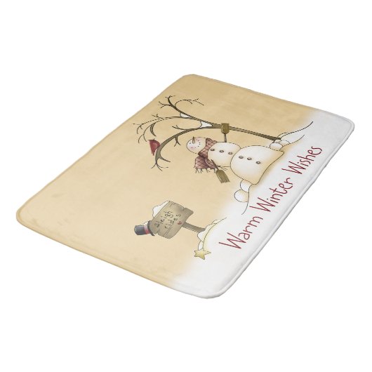 Warm Winter Wishes Bath Mat (Gekanteld)