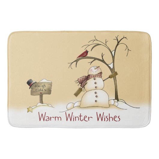 Warm Winter Wishes Bath Mat (Voorkant)