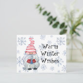 Warm Winter Wishes Briefkaart (Staand voorkant)