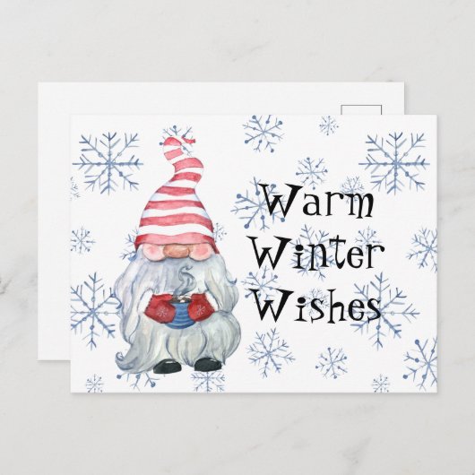 Warm Winter Wishes Briefkaart (Voorkant / Achterkant)