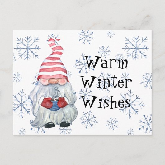 Warm Winter Wishes Briefkaart (Voorkant)
