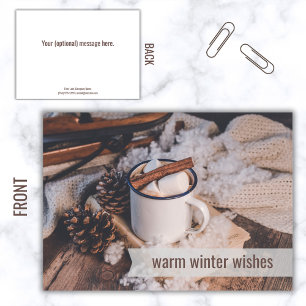Warm Winter Wishes Business Prettige feestdagen Ka Kaart
