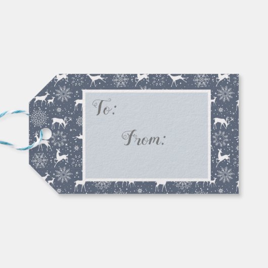 Warm Winter Wishes Cadeaulabel (Achterkant Horizontaal)