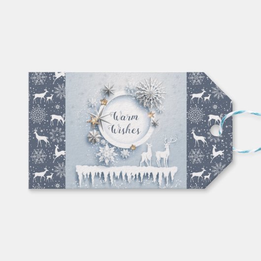 Warm Winter Wishes Cadeaulabel (Voorkant (Horizontaal))